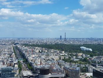 Sky view of  paris 