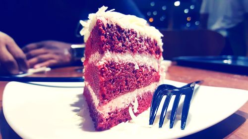 Close-up of ice cream in plate