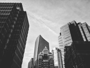 Low angle view of buildings against sky
