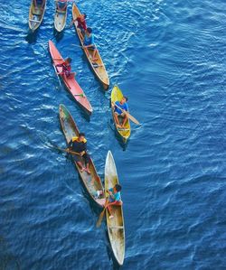 Boats in calm sea