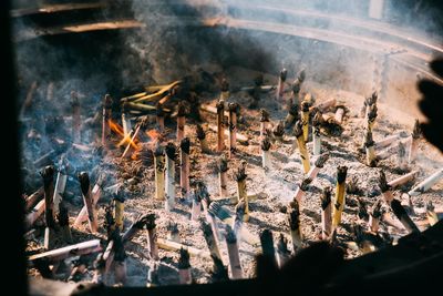 Close-up of bonfire