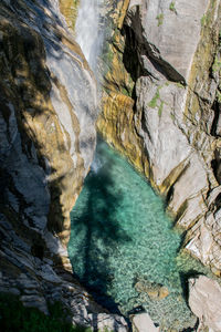 River flowing through rocks