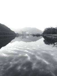 Scenic view of river against sky