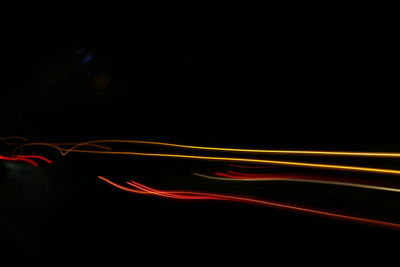 Light trails at night