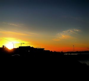 Silhouette yellow sky during sunset