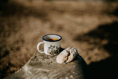 Close-up of coffee on table