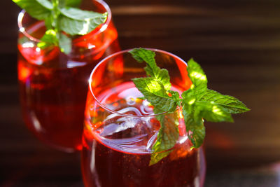 Close-up of drink on table