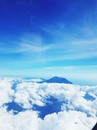 Scenic view of cloudscape against blue sky