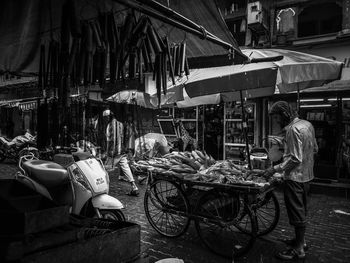 Man standing at market