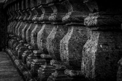 Stone columns in temple