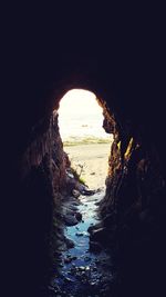 Rock formation in sea