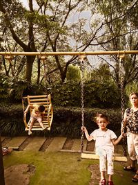 Portrait of a girl in park