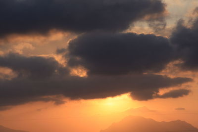 Low angle view of dramatic sky