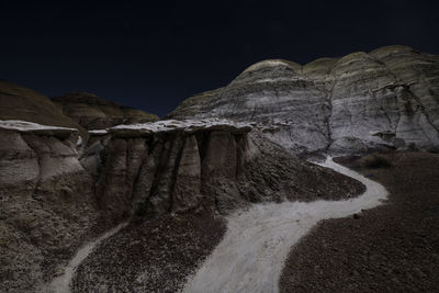 Wild rock formations in the desert wilderness of new mexico at n