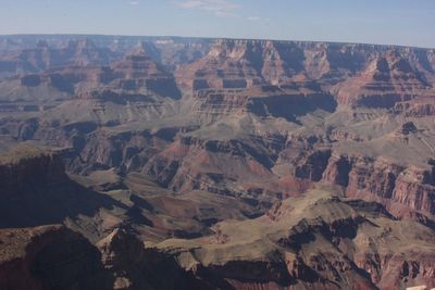 High angle view of dramatic landscape