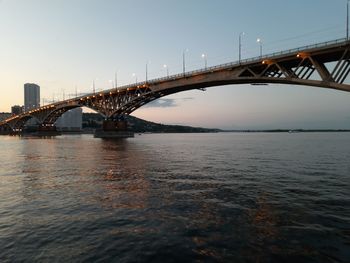 Low angle view of bridge over river