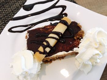 Close-up of chocolate cake