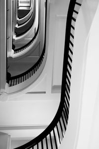 High angle view of spiral staircase of building