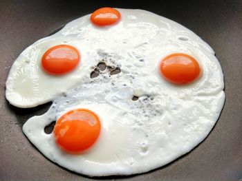 High angle view of dessert in plate
