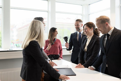 Business people having meeting