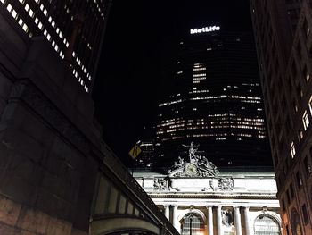 Low angle view of buildings in city