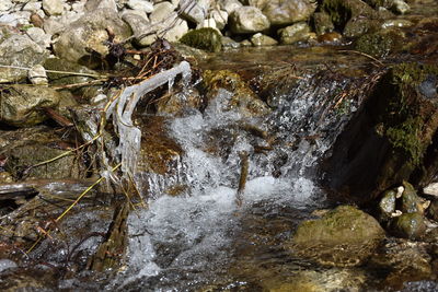 River flowing through rocks