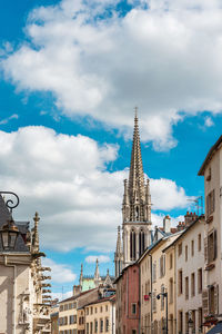 Low angle view of buildings against sky