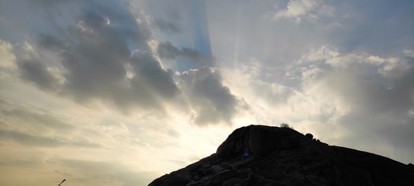 Low angle view of mountain against sky