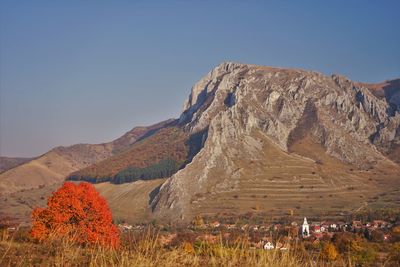 Scenic view of mountain against sky