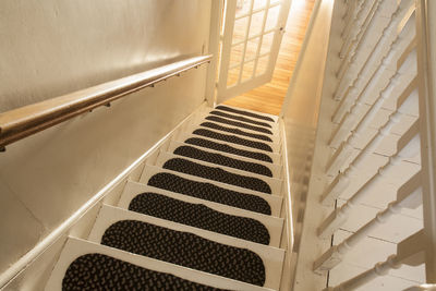 Low angle view of escalator