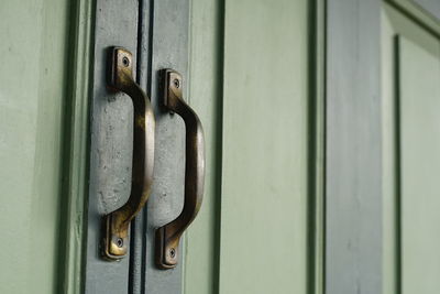 Close-up of closed door