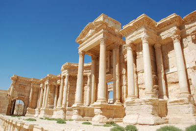 Low angle view of old ruins