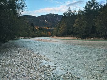 Scenic view of river against sky