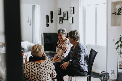 Group of people using phone