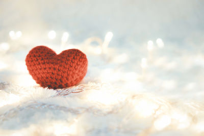 Close-up of heart shape against sky