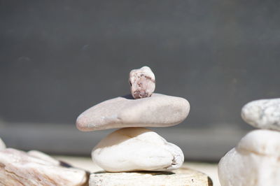 Close-up of stones on rock