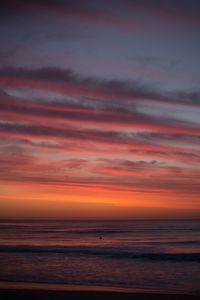 Scenic view of sea at sunset