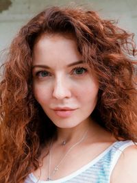 Close-up portrait of a beautiful young woman