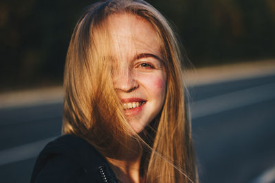 Portrait of a smiling young woman