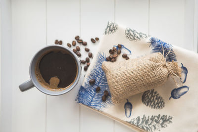 Close-up of coffee on table