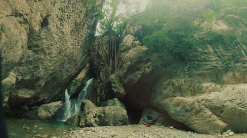 Rock formation at beach