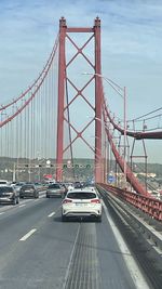 View of suspension bridge