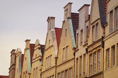 Low angle view of buildings against sky