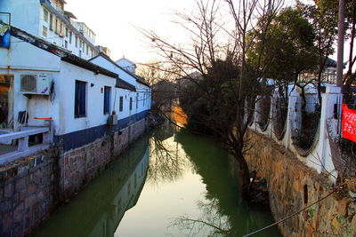 Canal along buildings