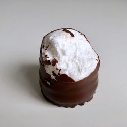 Close-up of ice cream against white background