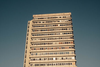 Low angle view of building against clear sky