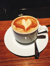 Coffee cup on table