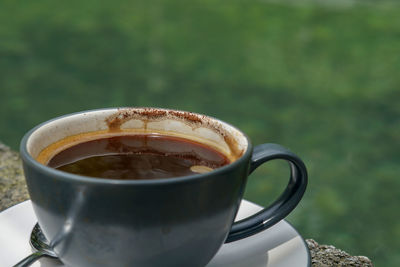 Close-up of coffee cup