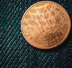 Close-up of coins