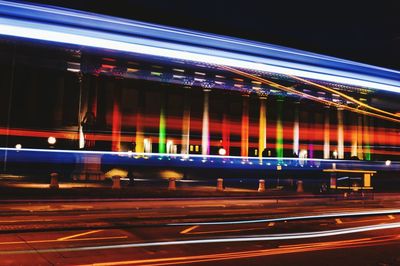 Light trails at night